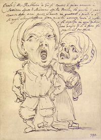 안니발레 카라치가 그린 것으로 보이는 캐리커처 (16세기경)