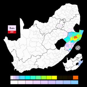 2024년 의회 선거에서 지역별로 본 IFP의 지지율
