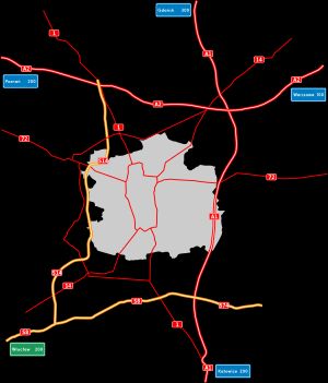 도시 주요 도로망 (2009)