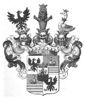 1666년에 백작 칭호를 받은 샬렌베르크 가문의 문장