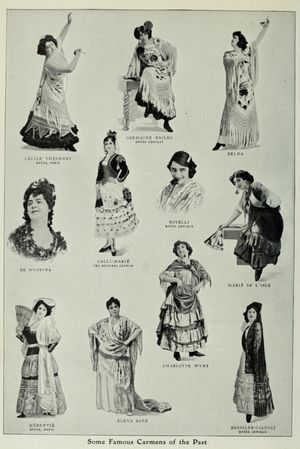 초기 오페라 공연에서 많은 저명한 예술가들이 카르멘 역할을 맡았다.