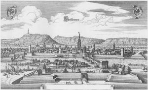 1643년의 하일브론. 마테우스 메리안의 판화