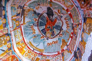  다니엘 판토나사 교회(Daniel Pantonassa Church), 이을라라 계곡의 천장 프레스코화.