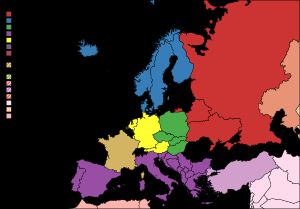 유럽 요리 지역별 지도