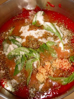 갈색으로 만들지 않고 소스에 추가된 재료