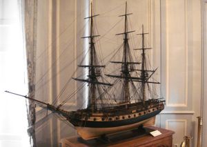 프리깃 함 테티스, 1813년 모델. Musée National de la Marine (Rochefort).