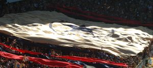 2007–08 그랜드 파이널 전 뉴캐슬 제츠 분대 배너