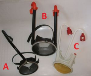 통합 스노클이 있는 구형 수영 마스크