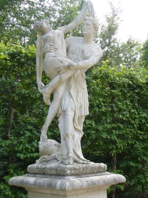 게오르크 프란츠 에벤헤히의 작품, 『로마인들의 사비니 여인 납치』(상수시 궁전 소장, 1750년경)