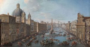 안토니오 졸리의 나보나 광장 홍수. 약 1760년