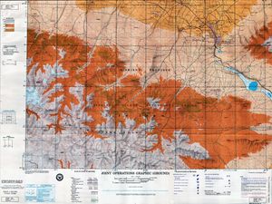 우루무치시(TI-HUA (WU-LU-MU-CH'I)로 표기됨)가 포함된 지도 (ATC, 1971)
