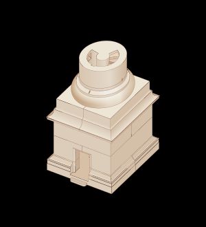 받침대와 내부 계단의 단면도 (이미지 클릭)