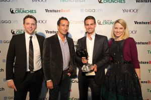 2014년 2월 10일 샌프란시스코에서 열린 제7회 크런치 어워드에서 스피겔
