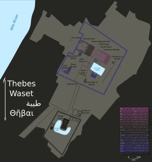무트 신역과 아문-레의 지도