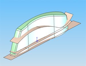 SolidWorks의 톱다운 설계 접근 방식으로 캡처한 스크린샷