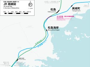 마쓰시마역 부근의 노선도