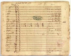 아델손과 살비니: 악보의 자필 서명