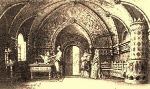 테렘 장면을 위한 시시코프의 디자인 (1870)