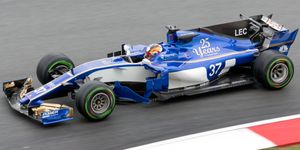 2017년 말레이시아 그랑프리에서 자우버를 위해 테스트 중인 르클레르