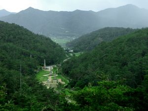 운주사 위에서 본 모습