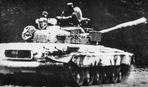 1986년 3월, 훈련 중인 소련 T-80