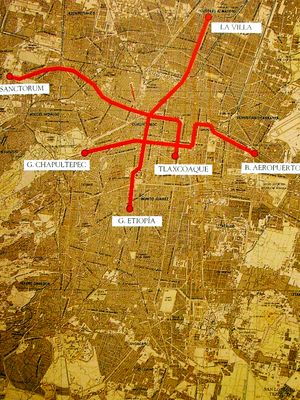 멕시코시티 지하철의 초기 "마스터 플랜"