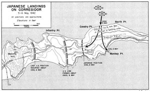 1942년 5월 5~6일 코레히도르에 상륙하는 일본군