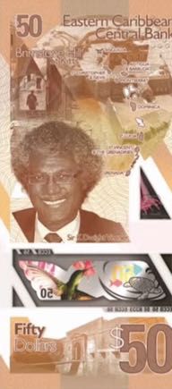 동카리브 50달러 지폐 (뒷면)