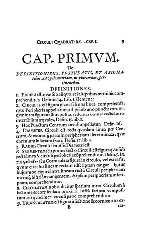 원의 제곱법 발견, 1634