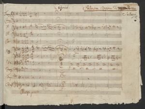 살리에리의 오페라 팜미라, 페르시아의 여왕의 시작 부분