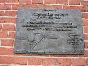 레이던에 있는 스넬리우스의 집의 기념 명판