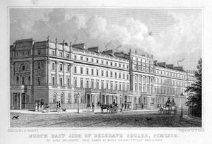 벨그레이브 광장 1820년대 후반 모습(건설 직후)