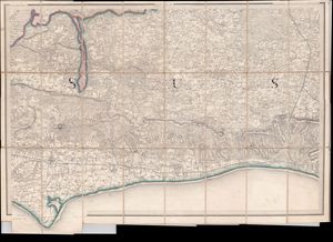 1813년 축척 1인치 OS 지도