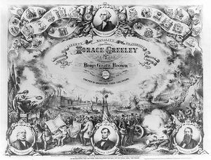 1872년 그릴리와 브라운의 선거 포스터