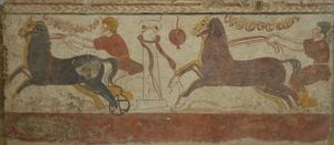 전차 경주의 프레스코화, 기원전 3세기