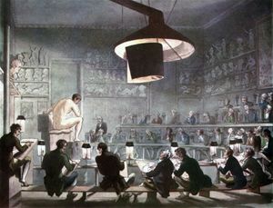 1808년경 런던의 소우주에서 발췌한 왕립예술원의 생활