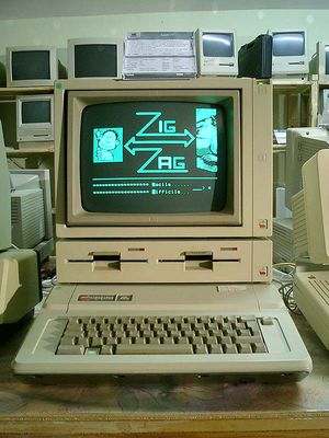 Apple IIe with DuoDisk and Monitor