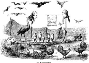 우유부단한 왕 루이 16세를 풍자하는 그림.