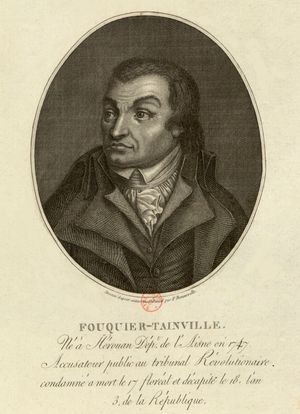 앙투안 푸키에-텡빌, 프랑수아 보네빌의 판화, 파리, 프랑스 국립 도서관, 인쇄 및 사진 부서, 1796년.