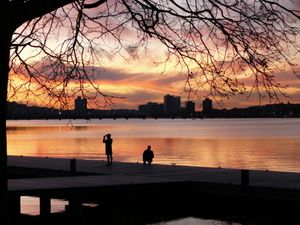 2010년 12월 찰스강의 일몰