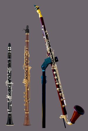 A조 표준 클라리넷 (소프라노), A조 바셋 클라리넷 및 G조 바셋 호른