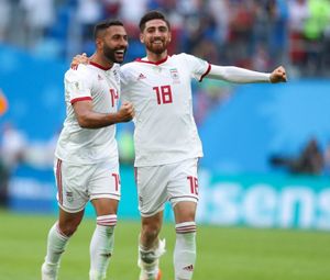 고도스가 2018 FIFA 월드컵에서 이란 대표팀으로 뛰는 모습