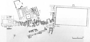빌라 아리아나와 왼쪽의 두 번째 단지 지도
