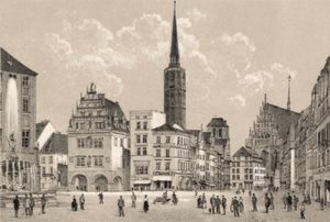 19세기 시장 광장의 모습