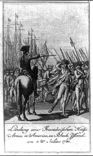 1780년 7월 11일 로샹보 백작 지휘하의 프랑스 지원군이 로드아일랜드 뉴포트에 상륙했다.