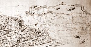 G. 트루이에의 17세기 도시와 요새의 예술가 인상