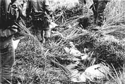 도랑에 버려진 어린이 시신들