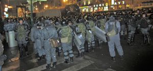 2012년 3월 5일 푸시킨 광장의 모스크바 시위: 경찰 병력이 푸시킨 광장으로 이동