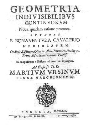 Geometria indivisibilibus의 앞면