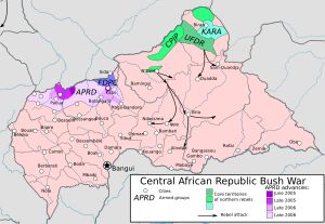 중앙아프리카 공화국 부시 전쟁의 진행도